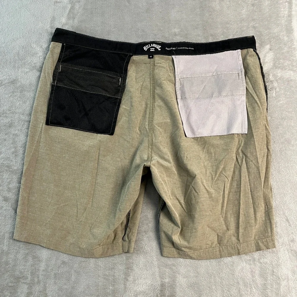 Billabong Crossfire Submersibles Hybrid Shorts Mens 42 Khaki Tan Swim Trunks